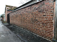 Completed partial rebuild and full re-pointing in Grinshill NHL 3.5 lime (wall circa late 19th century) - The Mount Shrewsbury.